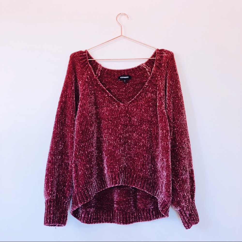Express Chenille Hi-Lo Sweater